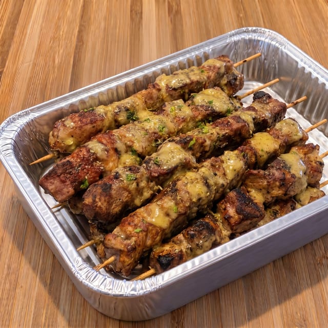 Pork Souvlaki Tray.