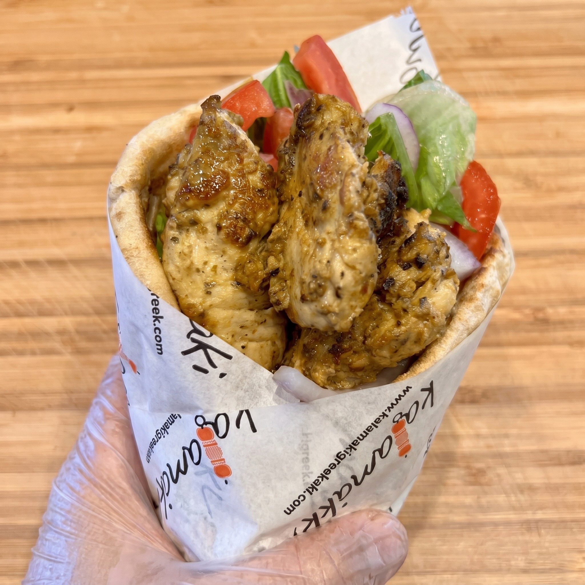 Chicken Souvlaki Pita.