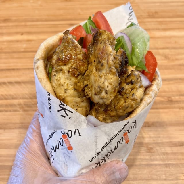 Chicken Souvlaki Pita.