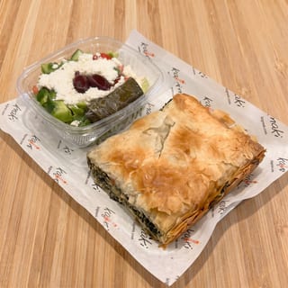 LUNCH Spinach Pie + Greek Salad Special