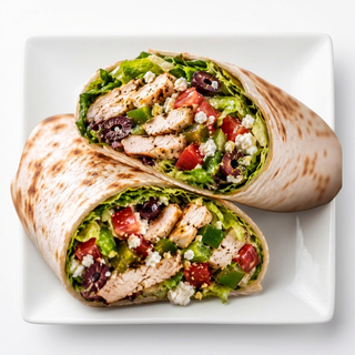 Greek Salad Chicken Wrap