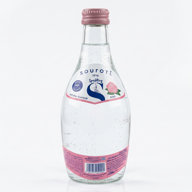 Sparkling Rose Water (250mL bottle).
